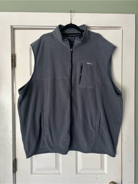 Chaps Sport Gray Fleece Zip Front Vest Men’s 4XB Big & Tall